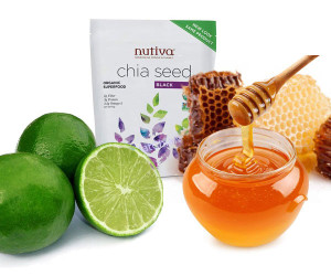 uống hạt chia với nước chanh mật ong